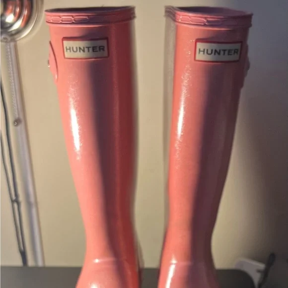 Girls gorgeous pink hunter boots - Picture 1 of 3